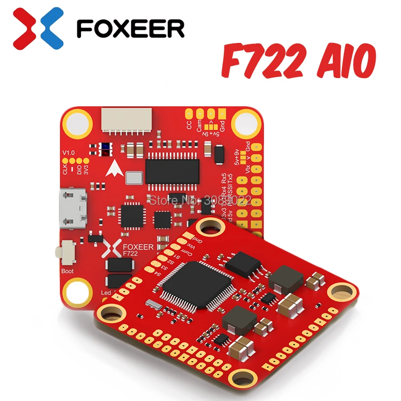 

Foxeer F722 AIO STM32F722RGT6 F722DUAL Flight Controller Built-in Dual gyroscopes MPU6000 and ICM20602 OSD 3-6S For Racing Drone