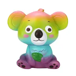 Новое поступление Радужный цвет милый мультфильм Kawaii Koala Squishy Slow Rising Squeeze Toy милые животные снимают стресс игрушки для детей