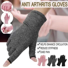 1 пара Женские Мужские терапии компрессионные перчатки ручной артрита боли в суставах облегчение половине палец медицинские перчатки наручные Поддержка