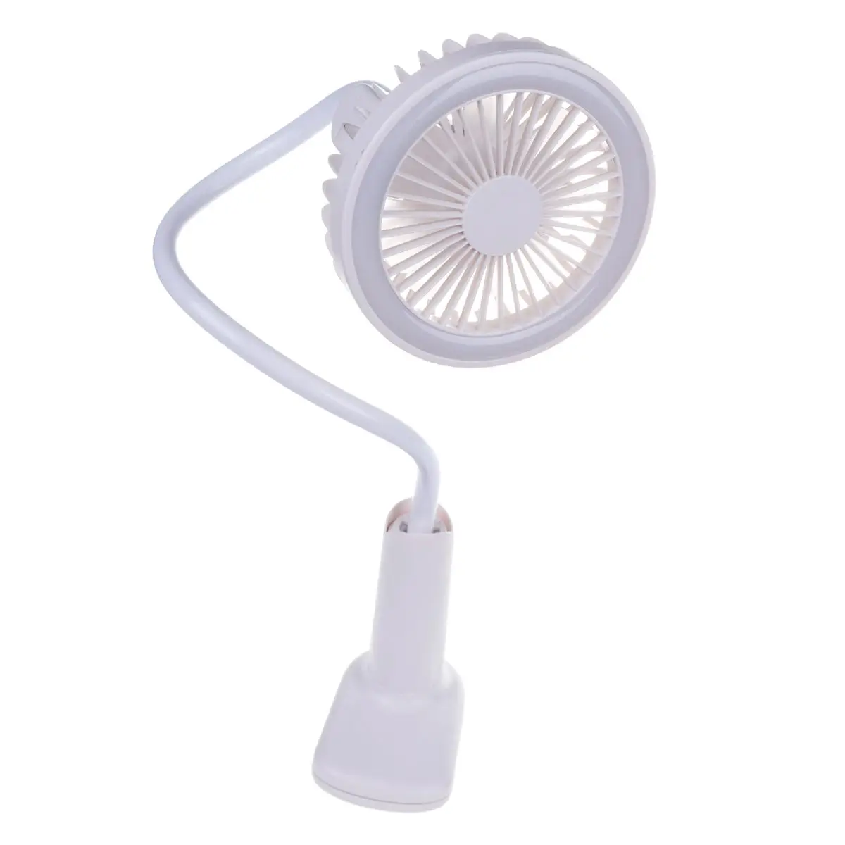 

USB Fan and Clamp Desk Lamp 360 zigzag usb charging night light 2 speed adjustable wind speed