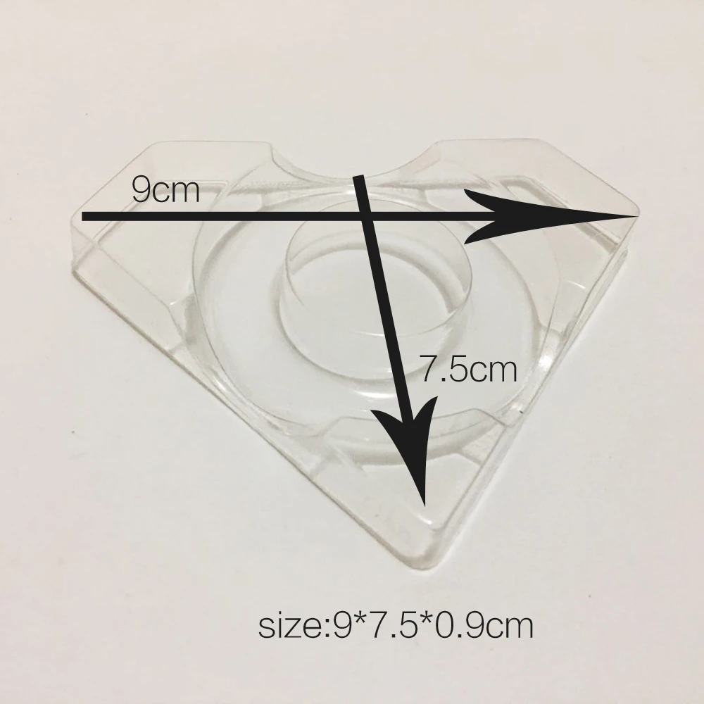100 шт оптом ромбовидной формы прозрачный лоток для ресниц пластиковые прозрачные облегающее полотно лоток для упаковочная коробка для ресниц Дело контейнер