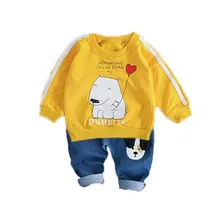 Cheap Spring Autumn Baby Girls Boy Clothes Children Cartoon Dog T-Shirt Jeans 2Pcs/Set Toddler Casual Clothing Infant Cotton Tracksuit Cheap Spring Autumn Baby Girls Boy Clothes Children Cartoon Dog T-Shirt Jeans 2Pcs/Set Toddler Casual Clothing Infant Cotton Tracksuit