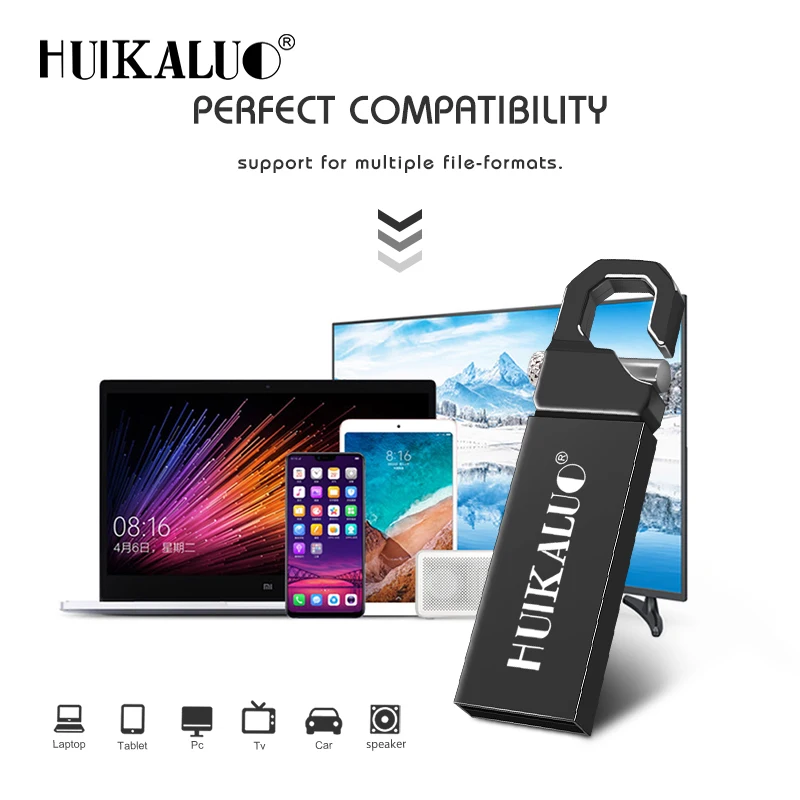 USB флеш накопитель металлический 64 ГБ 32 16 8 4 Гб диск водонепроницаемая Флэшка usb с