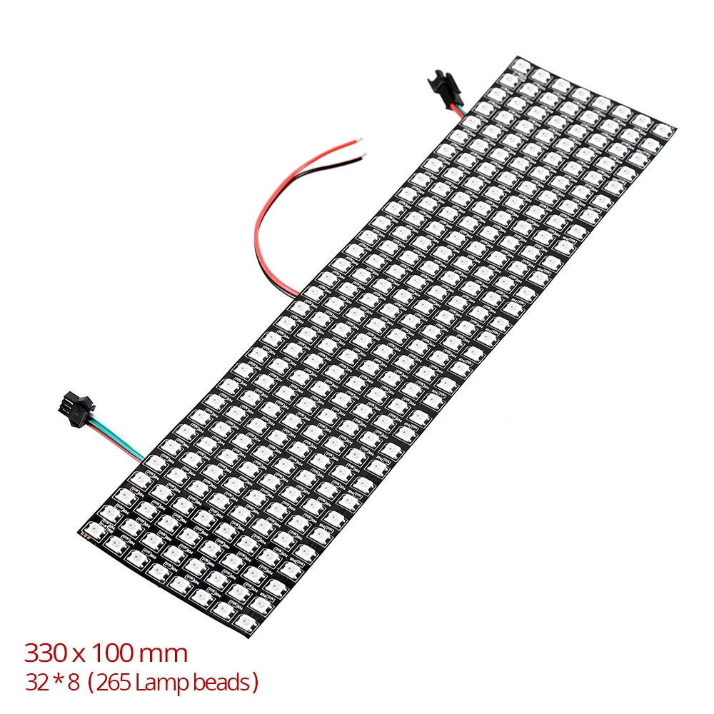 5050 RGB WS2812 полноцветная Плата дисплея полоса постоянного тока 5 в 8*8 / 16*16 /8*32 64 256