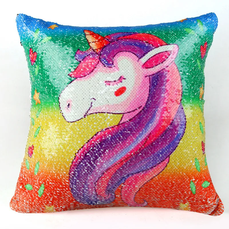 

Super Shining Magical Mermaid Cushion Cover with Sequins Reversible Color Changing Pillow Case Pillow Cover for Seat Car11