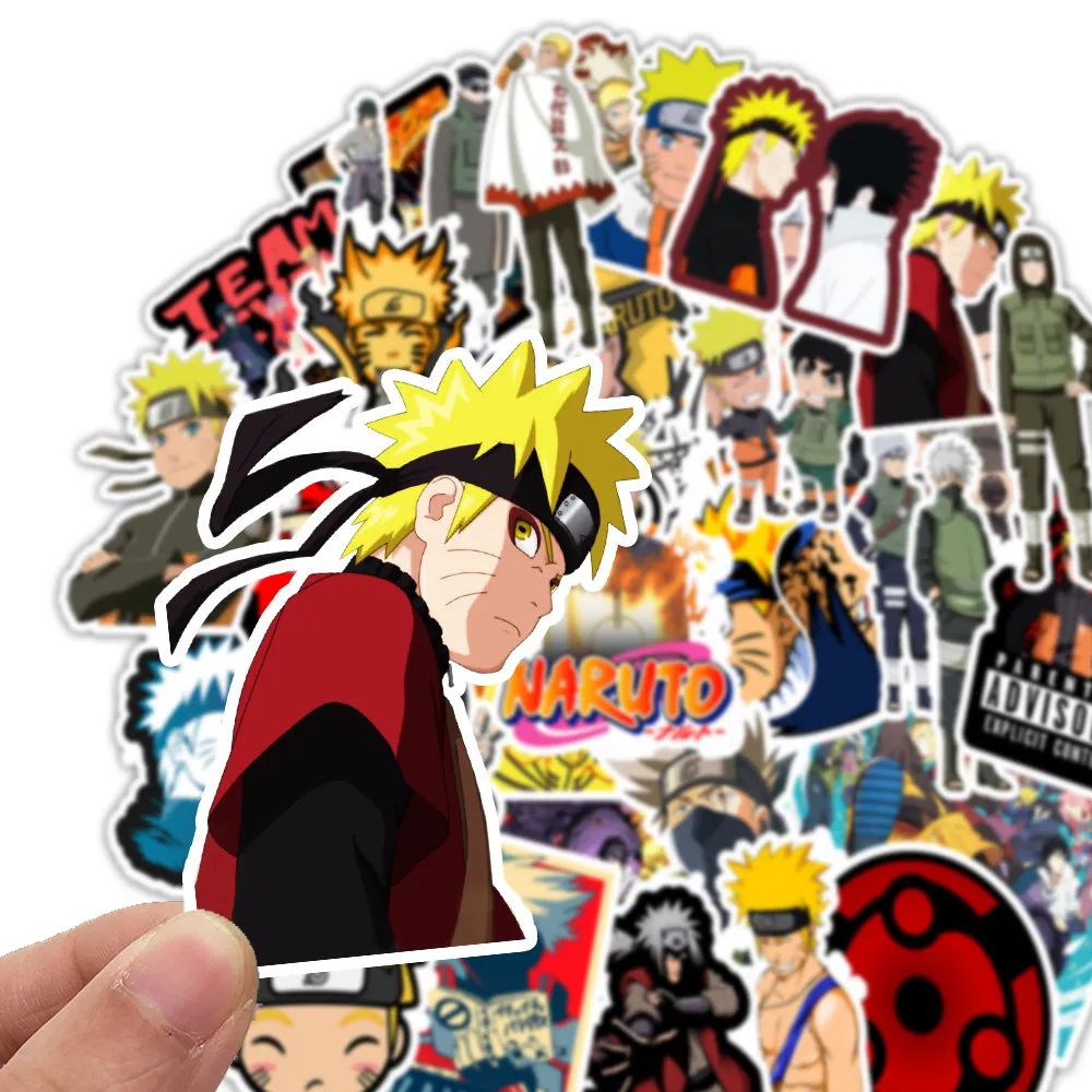 50 шт. японского аниме стикеры Naruto Uzumaki Наруто мультфильм стикеры для багажа ноутбука скейтборд мото смешанный телефон Декор автомобиля