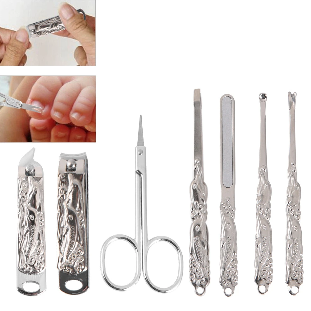

7pcs/10pcs/11pcs Nail Clippers Set Household Nail Trimmers Set File Scissors Manicure Pedicure Tools sets