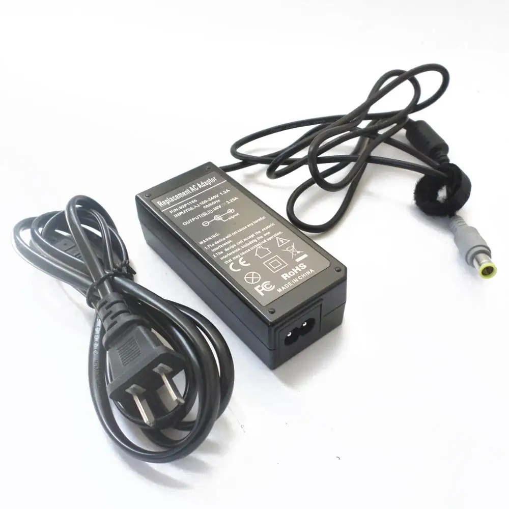 

20V 65W Battery Charger For Lenovo ThinkPad T400s T410s T410i T410si R60e R61e R60i 92P1155 92P1156 92P1157 Power Supply Cord