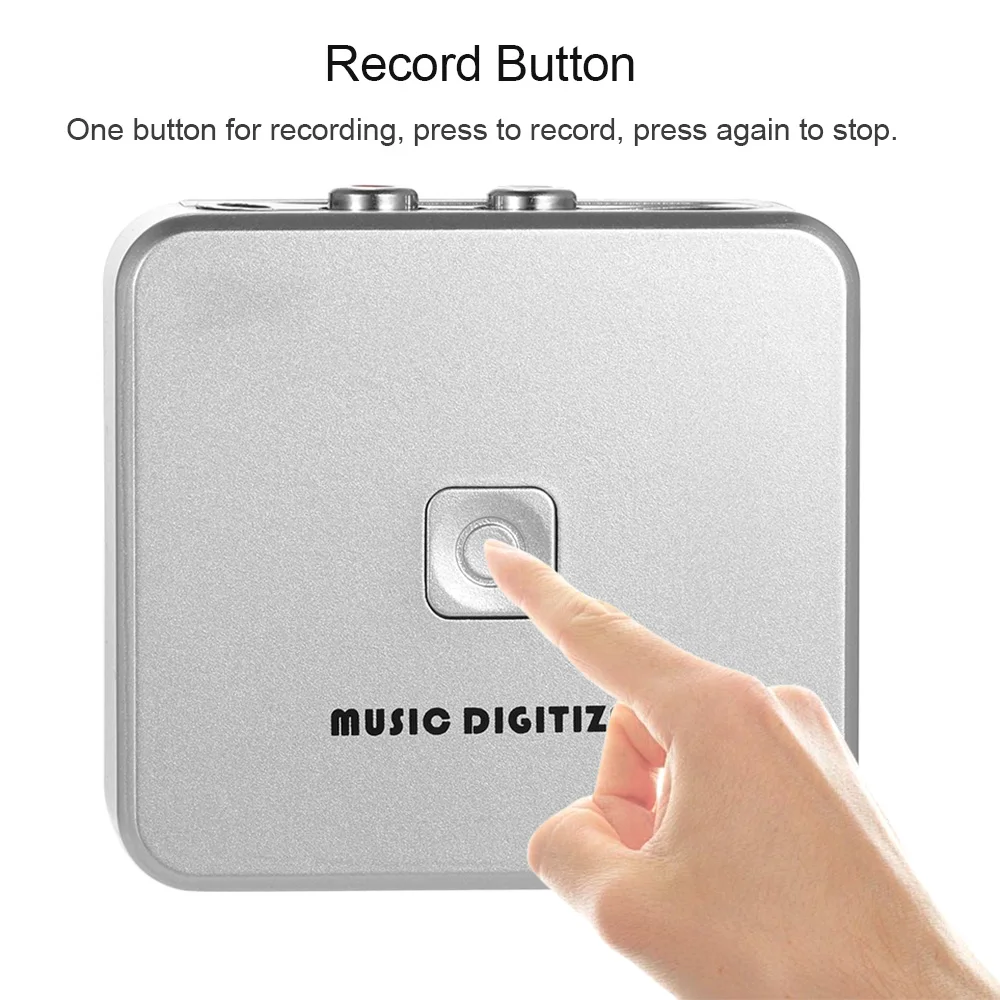 Ezcap Audio Capture Recorder Music Digitizer 3.5mm RCA IN Ports Save into SD Card USB Disk MP3 File with Remote Controller video capture adapter