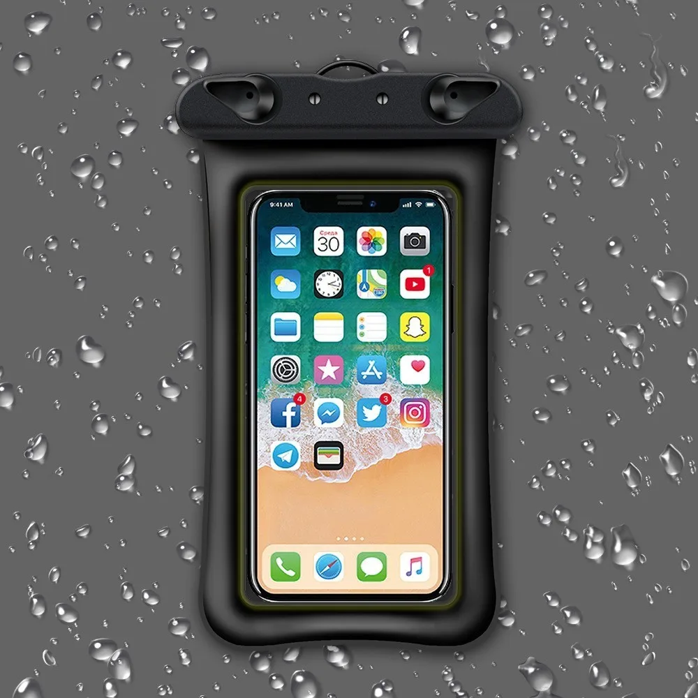 

Float Waterproof Mobile Phone Case For iPhone X Xs Max Xr 8 7 Samsung S9 Clear PVC Sealed Underwater Cell Smart Phone Dry Pouch