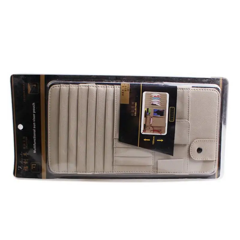 

General Car Sun Visor Multifunction Storage Pockets Auto Interior Accessories Registration Document Holder Personal Belonging