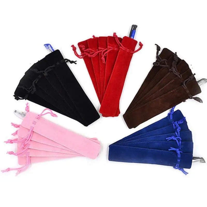5pcs/lot Festival Gift Bags Drawstring Pencil Bag Pen Pouch Holder