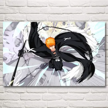 

1 Pieces Canvas BLEACH Kurosaki Ichigo Anime Poster Modern Home Decor For Living Room Wall Canvas Print Pictures Painting
