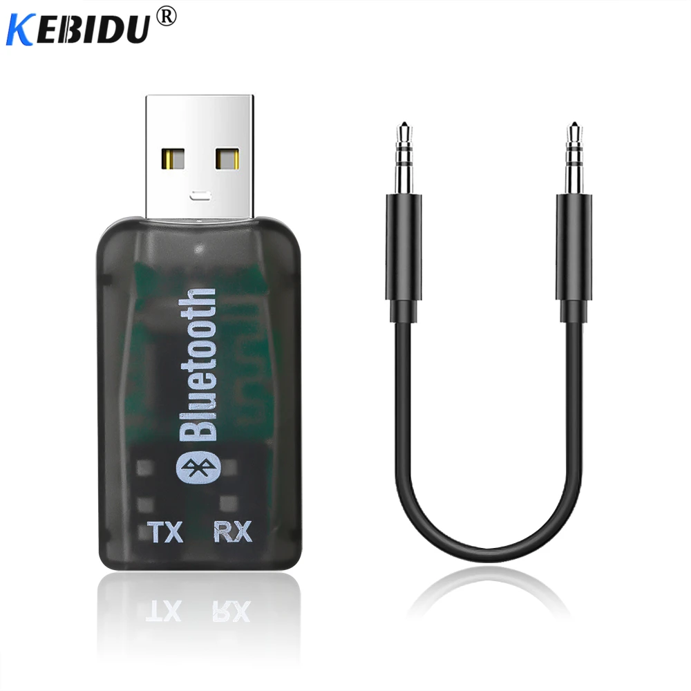 

KEBIDU Wireless USB Bluetooth Adapter 4.2 Bluetooth Receiver Transmitter Dongle Music Sound Adaptador For Computer PC Laptop