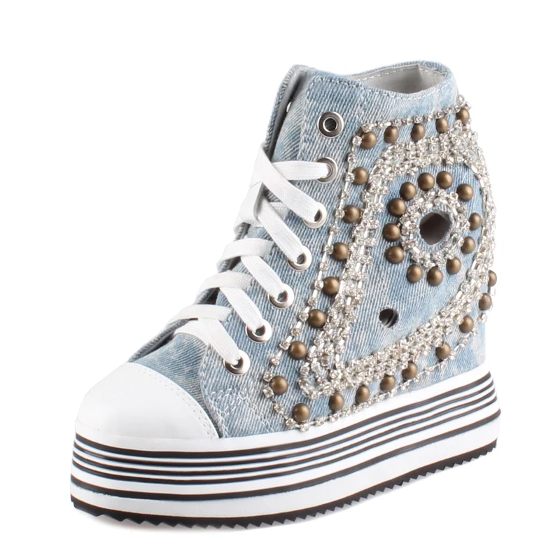 

Women's Running Shoes 2018 New Autumn Winter Women Sneakers Hight Increasing Comfortable Zipper lady wedge shoes plus size 35-40