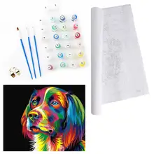 Искусство собаки животные DIY масляная краска ing по комплекты номеров Акриловая Краска на холсте Ручная Краска ed картины для украшения дома 40x50 см