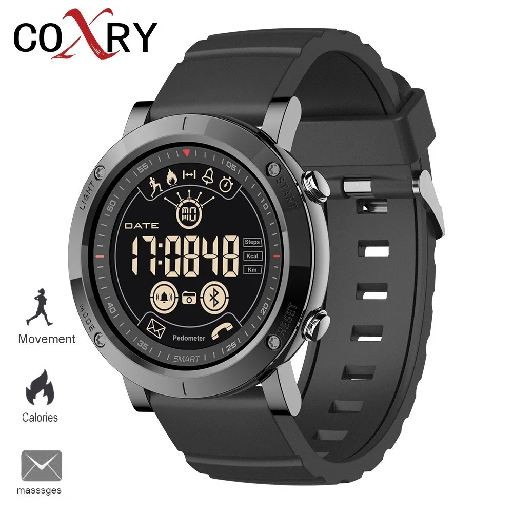 COXRY мужские умные часы для мужчин спортивные часы для мужчин Relogio цифровой светодиодный Шагомер Секундомер силиконовые наручные часы