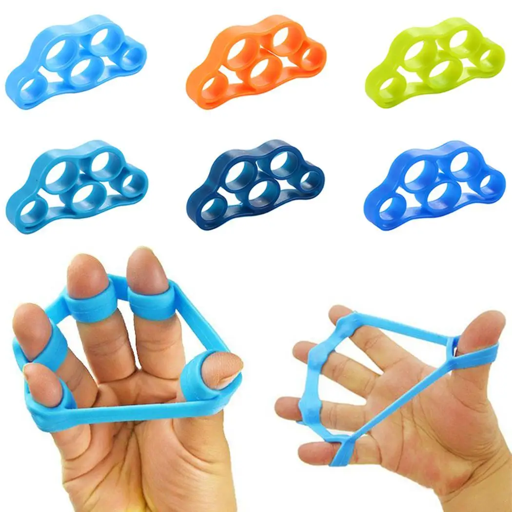 US Silicone Finger Hand Trainer Exercise Gripper Strengthener Ring
