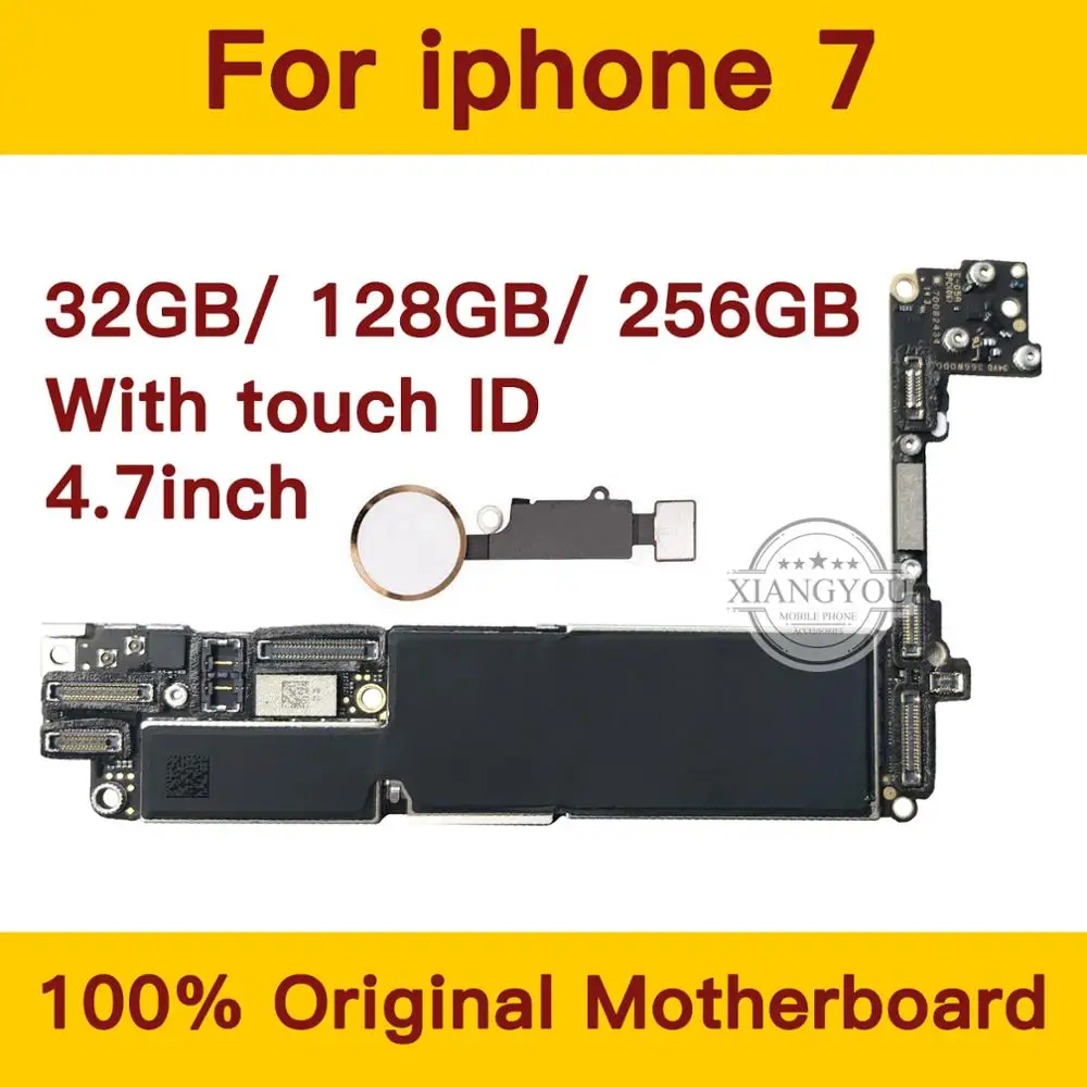 Материнская плата для iPhone 7 32 ГБ/128 ГБ/256 ГБ с Touch ID оригинальная разблокированная