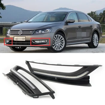

For Volkswagen Passat B7 2012 2013 2014 2015 LED Auto Car DRL Daytime Running Light Fog Lamp