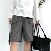 Летние Новые шорты мужские модные прямые повседневные шорты мужские уличные трендовые свободные шорты в стиле хип-хоп Мужская одежда