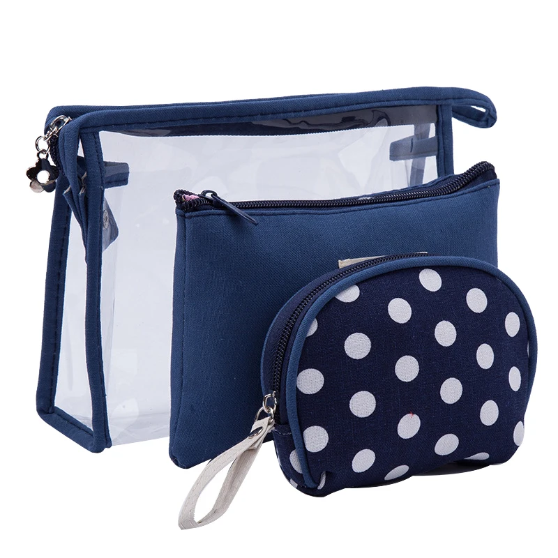 

3Pcs/Set Women Clear Cosmetic Bags PVC Beauty Wash Pouch Toiletry Organizer Makeup Box Brushes Case Travel Accessories Necessary