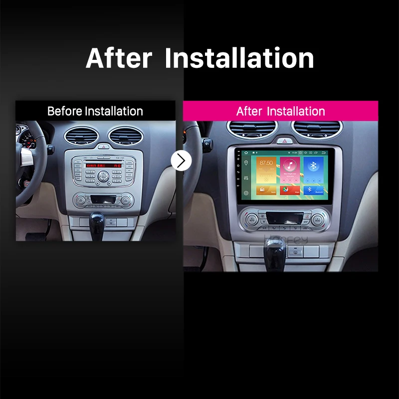Flash Deal Harfey Quad-core/Octa-core 10.1 Inch Car Radio Audio Stereo GPS Multimedia Player For 2004-2007 2008 2009 2010 2011 Ford Focus 2 5