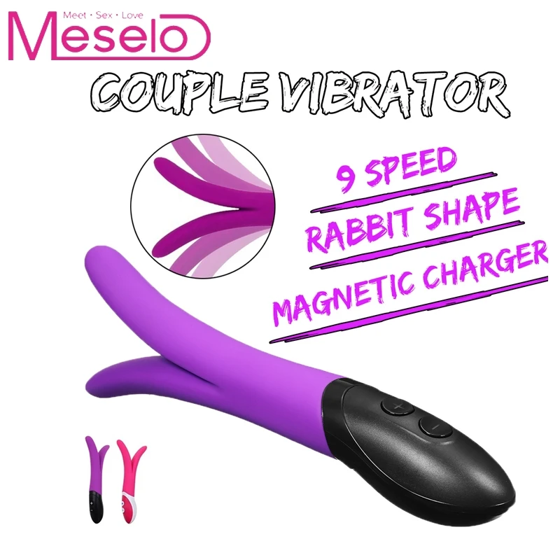 Meselo кролик вибратор для пары 9 Скорость G spot Массажер мульти скорость интимные
