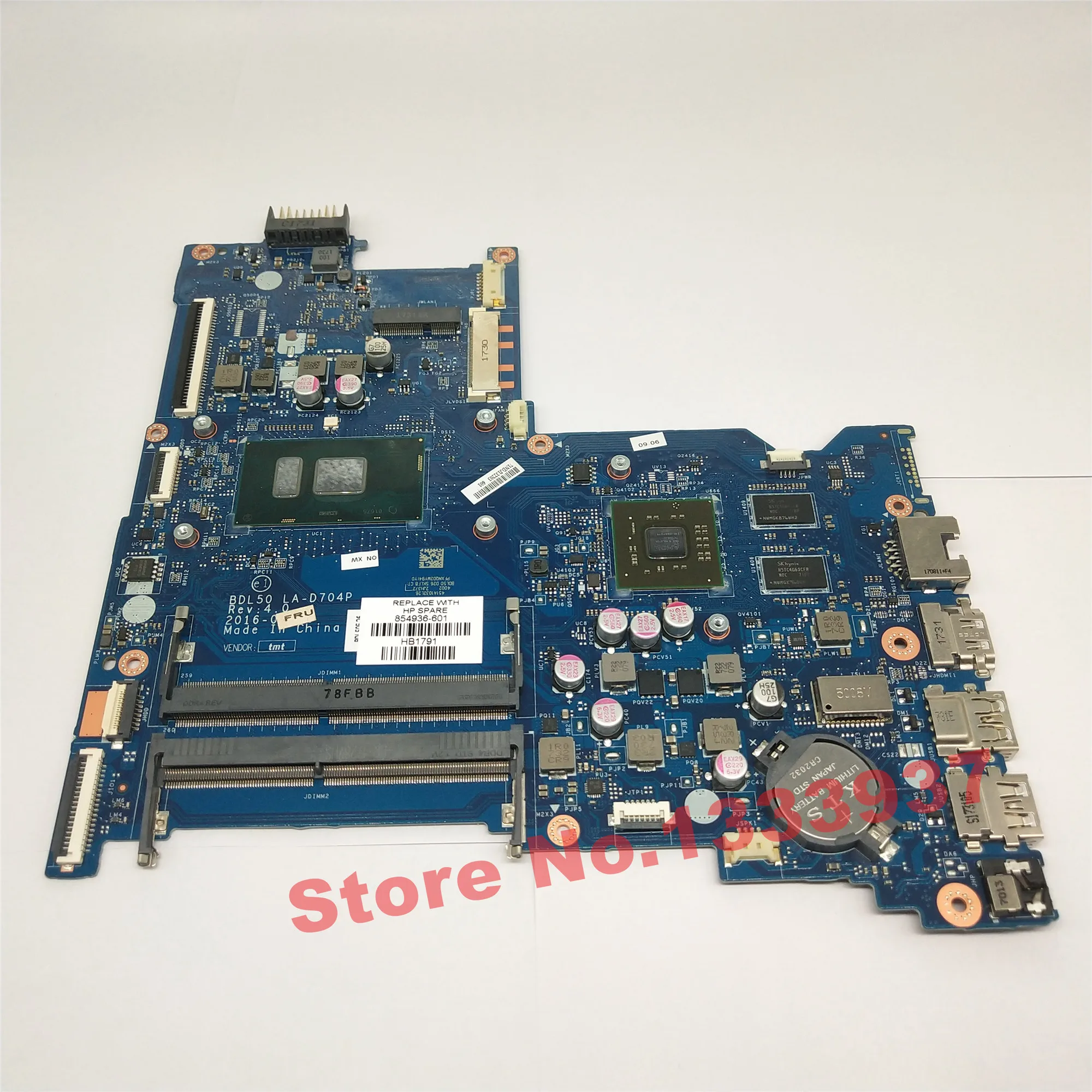 

Mainboard BDL50 LA-D704P 860158-601 854936-601 for HP 15-AY 15-ay015ds Laptop Motherboard I5-6200U DDR4 854936-501 854936-001