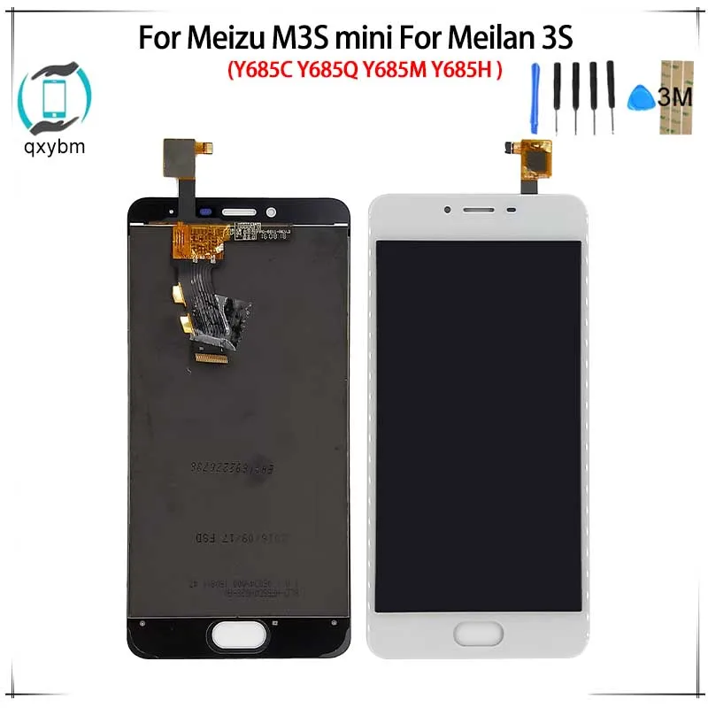 

For Meizu M3S mini For Meilan 3S LCD Display Touch Screen Digitizer Assembly Sensor Replacement Parts with free 3M Sticker
