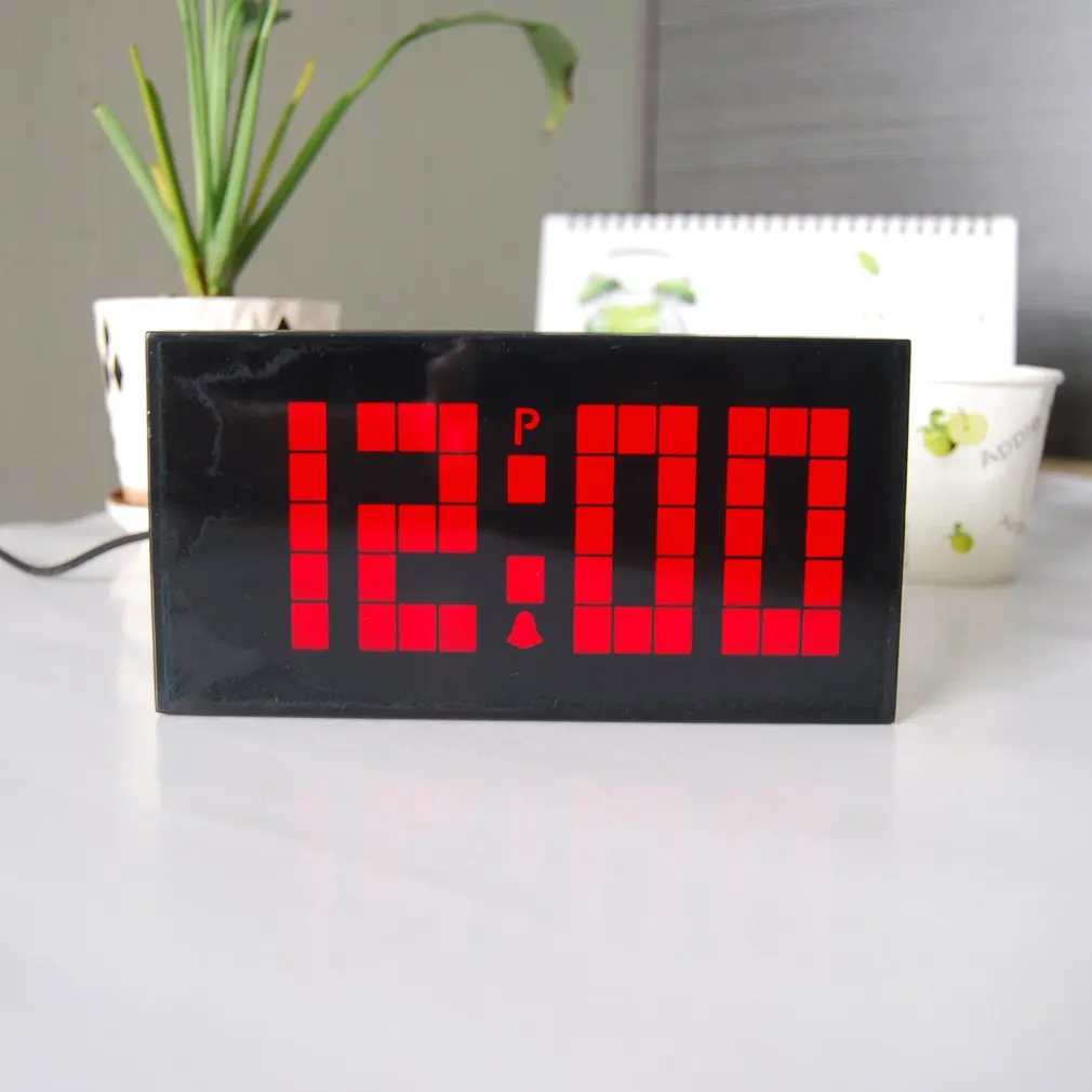 

Led Digital Electronic Alarm Clock Function Indoor Thermometer Electronic Desktop Clock For Office Home