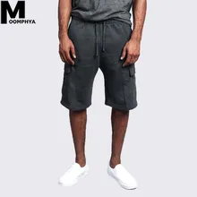 Moomphya/ уличная одежда в стиле хип-хоп, боковой карман Шорты мужские прямые брюки-карго для мужчин Шорты однотонные короткие штаны