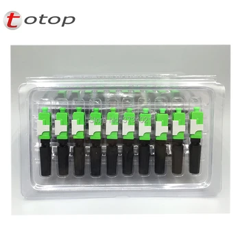 

Free Shipping 200Pcs SC APC Fast Connector Fiber Optic Quick Assembly Connector Singlemode FTTH SC APC Fast Connector