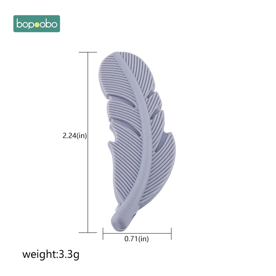 Bopoobo 5 шт. силиконовый бисер с перьями крошечные стержни BPA Бесплатно Силиконовый Прорезыватель для зубов для малышей игрушки силиконовые бусины Детские Силиконовые для прорезывание зубов грызунов