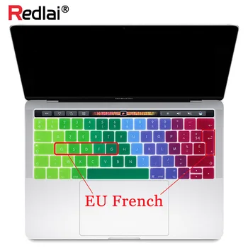 

EU French Translucent Silicone Keyboard Cover For New Macbook Pro Retina 13 15 inch with Touch Bar A1989/A1990 Keyboard Sticker