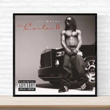 

Lil Wayne Tha Carter II Poster Album Hip Hop Cover Art Poster Print on Canvas Home Decor Wall Art No Frame