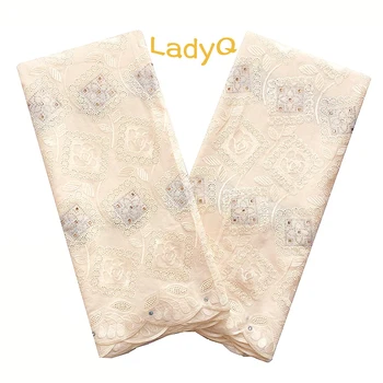 

LadyQ 2019 African Swiss Lace Fabric 2018 High Quality Lace Powder Blue Lace Fabric Cotton Materials Voile African Lace Fabric