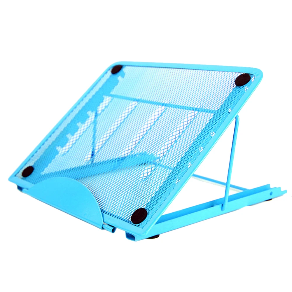 

Laptop Stand Non Slip Desktop Portable Metal Mesh Cooling Rack Folding Ventilated Adjustable Holder high quality 24*19*1.5cm
