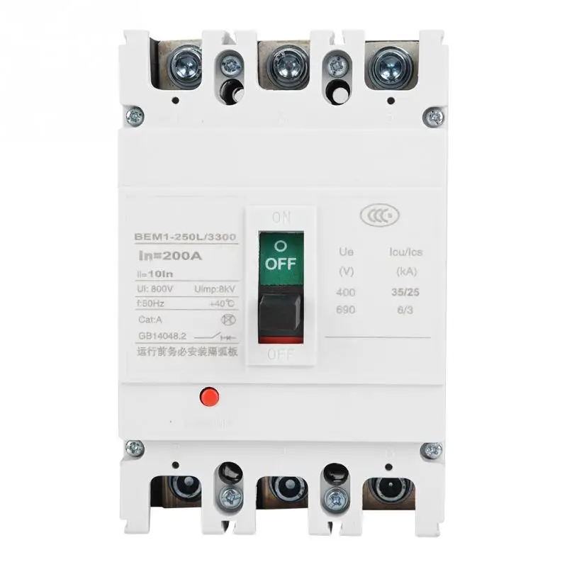 

200A Circuit Breaker Leakage Protection Low Voltage Moulded Case circuit breaker Air Switch Hot Sale