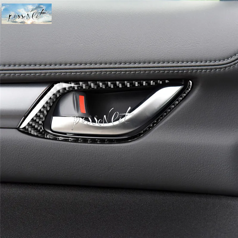 Door Handle Protector Carbon Fiber Car Interior Decoration Accessories Sticker for Mazda CX-5 CX5 18-17 Styling | Автомобили и