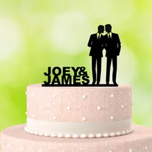 Акриловый для свадебного торта, персональный Топпер Mr& Mr Cake, изготовленный на заказ