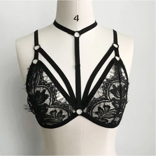 Summer New Womens Hollow Bralette Lace Satin Ladies Floral Bra Sets Lingerie Knicker Sleeveless Tube Tops Sexy