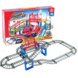 Дети Многослойные Электрический Железнодорожный вагон строительные транспортные средства DIY поезд трек игрушка трек строительные