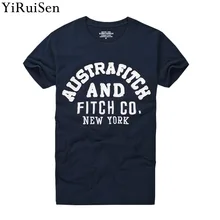 Новые мужские футболки пэчворк и вышивка письмо дизайн хлопок футболка модные футболки YiRuiSen летняя одежда