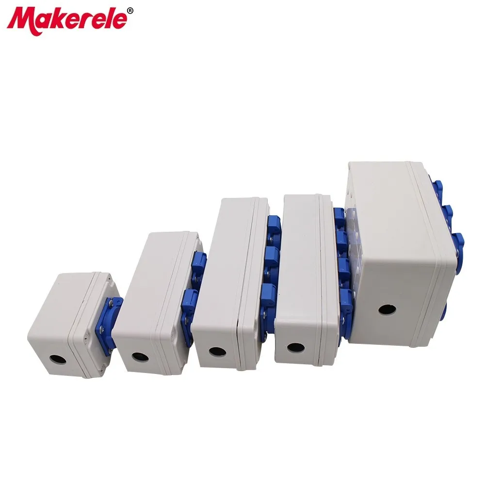 

Plastic Waterproof Socket Box Household Socket Junction Box Outdoor Rainproof Socket Box With Cable Glands and Wire Connectors
