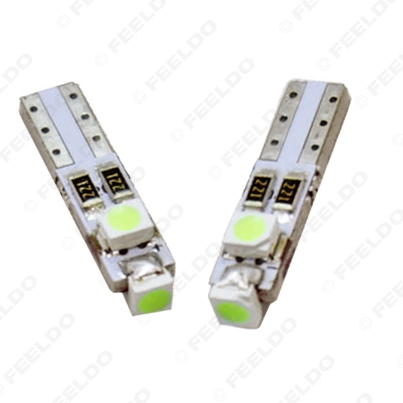 FEELDO 4 шт. DC12V автомобильный T5 74 17 0 5 Вт 3SMD 1210/3528 Canbus безошибочный светодиодный