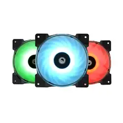 3 шт DF-12025-RGB трио RGB 4Pin Температура Управление led охлаждающие вентиляторы, охладитель для компьютерный корпус для ПК 56.5CFM 2000 об/мин удаленного