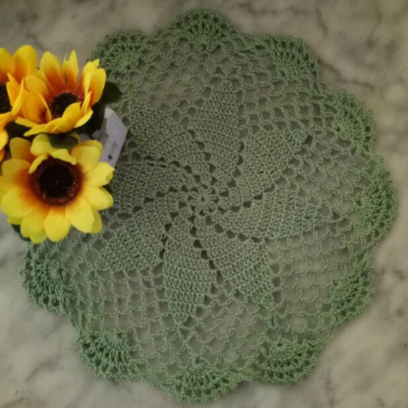 

Hot Cotton Round Placemat Cup Coaster Mug Kitchen Wedding Dining Table Place Mat Cloth Lace Crochet Tea Dish Doily Handmade Pad