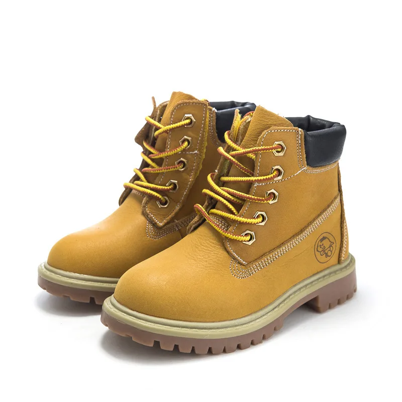 

Spring Autumn Winter Brand Children Boots Kids Warm Shoe Fur Girls Rome Brown Toddler Baby Leather Shoes 1 3 4 6 9 12 years