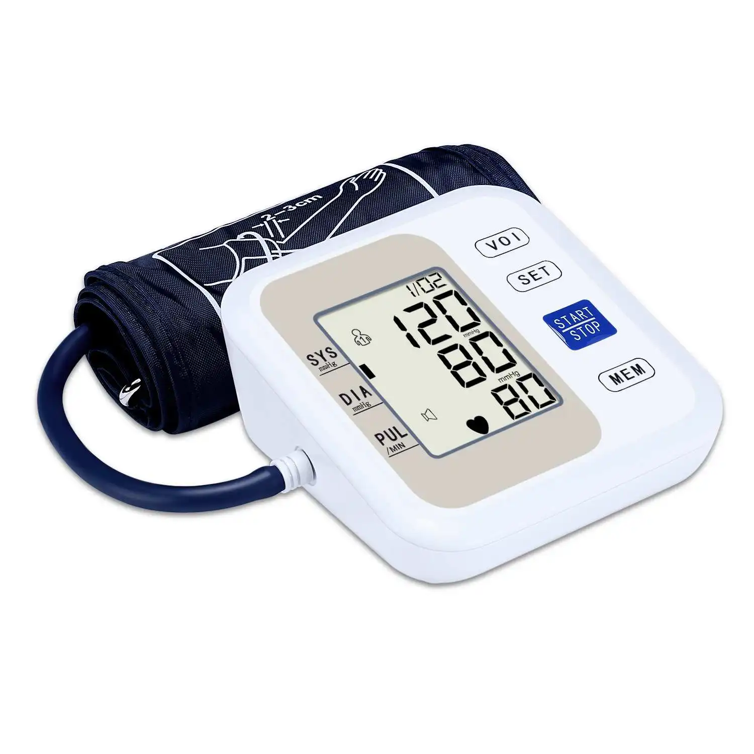 

IHB Arrhythmia Detection Blood Pressure Heart Rate Monitor Upper Arm LED Full English Display With Instructions